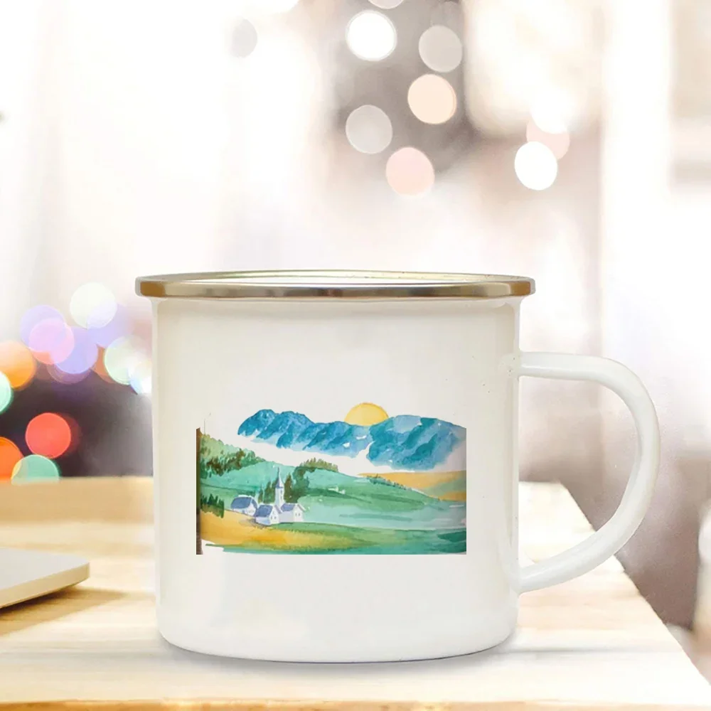 Outdoor Adventure Vacations - Tasses en émail de camping, tasse