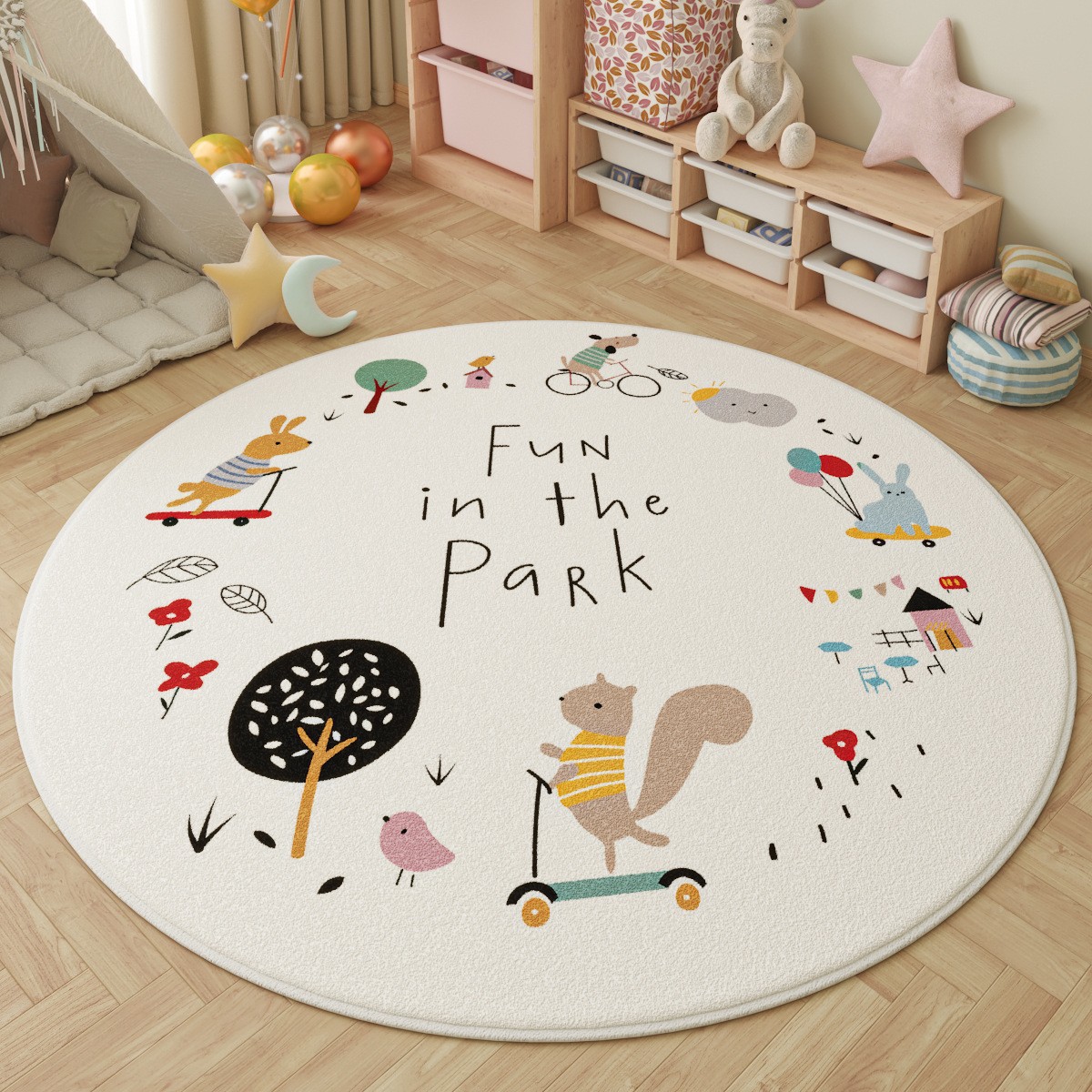 Outdoor Adventure Kids - Tapis rond pour enfants Fun in