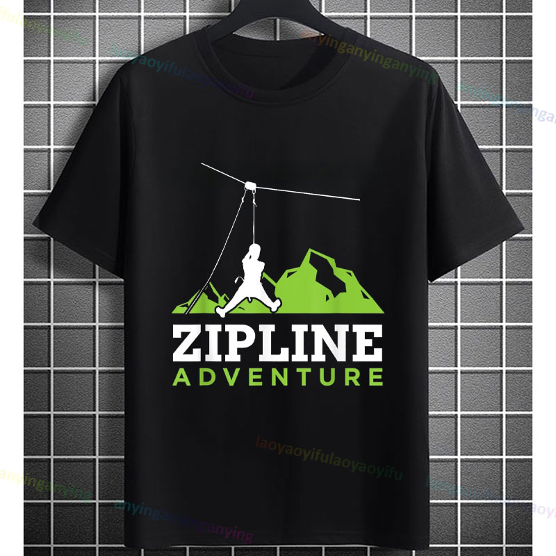 Outdoor Adventure Ziplines & Waterfall - Homme et femme Zipline aventure graphique