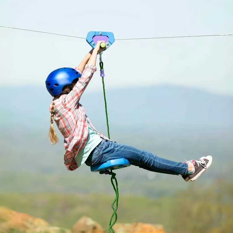 Outdoor Adventure Ziplines & Waterfall - Ensemble de jeu de tyrolienne d'extérieur