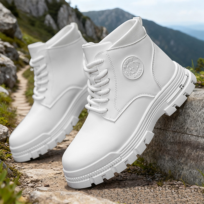 Bottes de combat en cuir blanc - Outdoor Adventure Shoes avis et prix