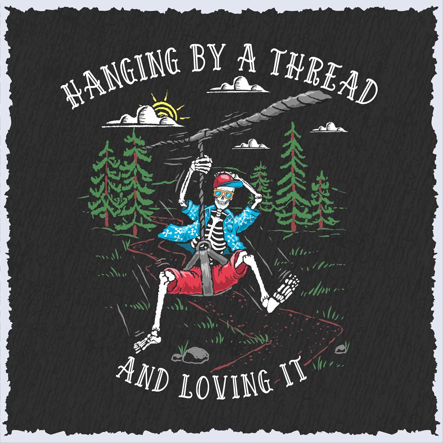 T-shirt graphique vintage pour - Outdoor Adventure Ziplines & Waterfall avis et prix