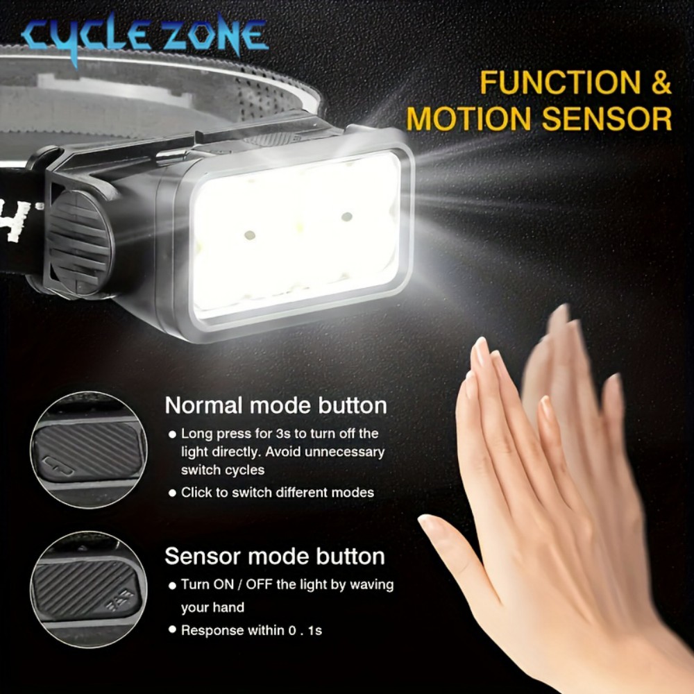 Lampe frontale à capteur aste  - Outdoor Adventure Zone avis et prix