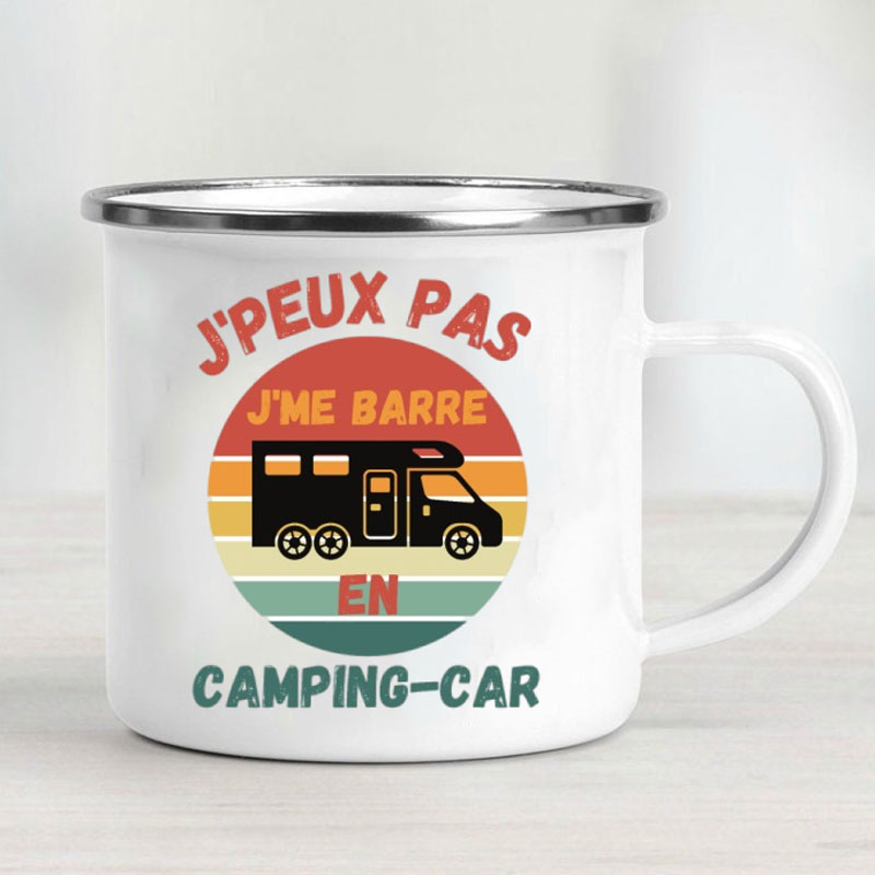 Mug en émail pour camping-car, - Outdoor Adventure And Travel avis et prix