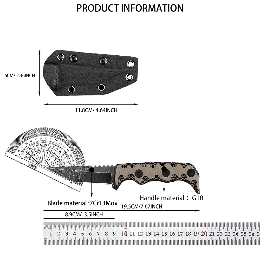 Couteau fixe 007 EDC Tanto pou - Outdoor Adventure Activities avis et prix